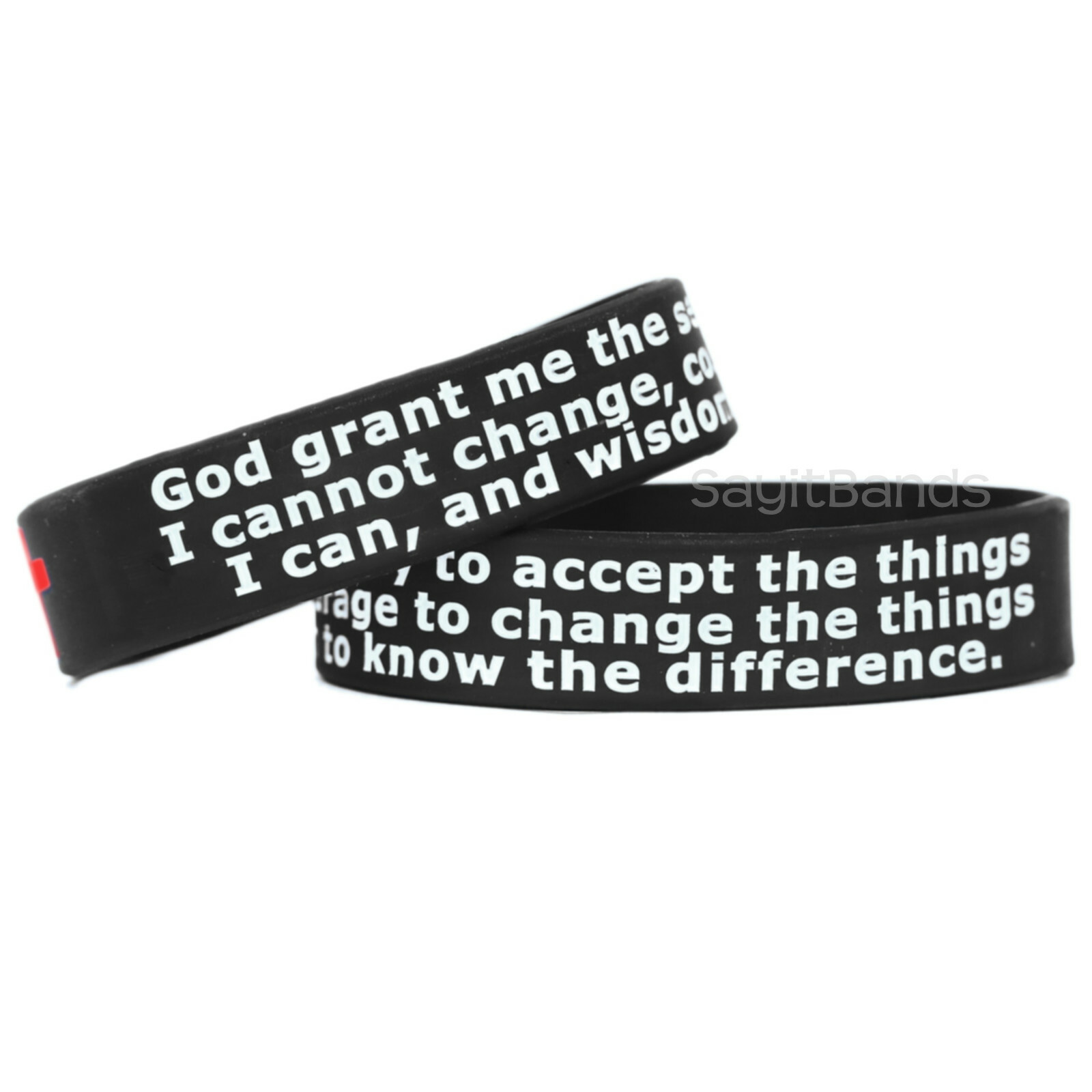 20 of Serenity Prayer Wristbands - Motivation & Inspiration Band Bracelets