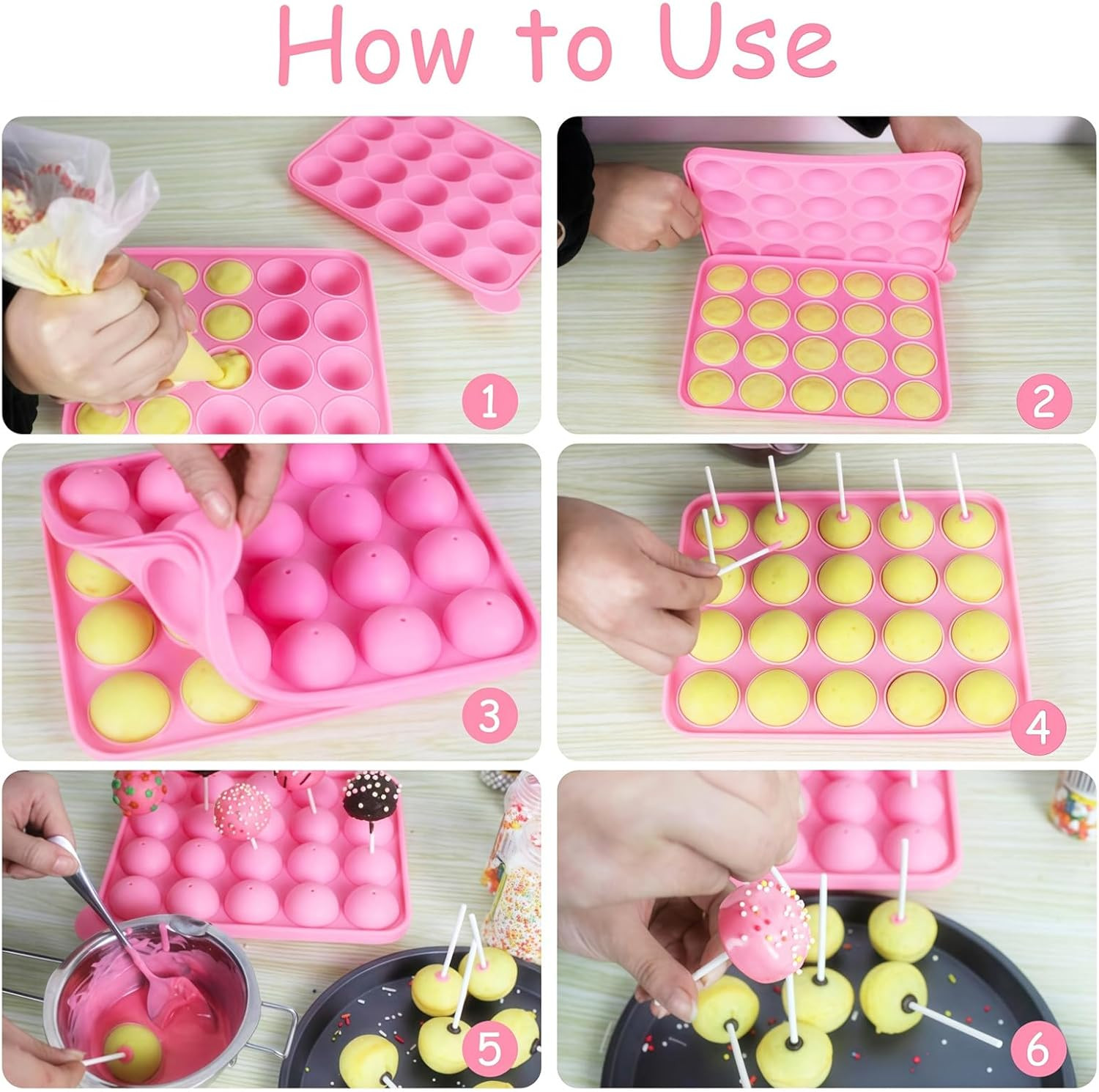 Cake Pop Mold Set of 262 - Including 20 Cavities Silicone Cake Pop Molds, Cake P