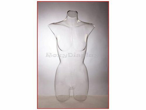 Female Unbreakable Full Round Plastic Mannequin Torso Clear Color PS-PC/LNG