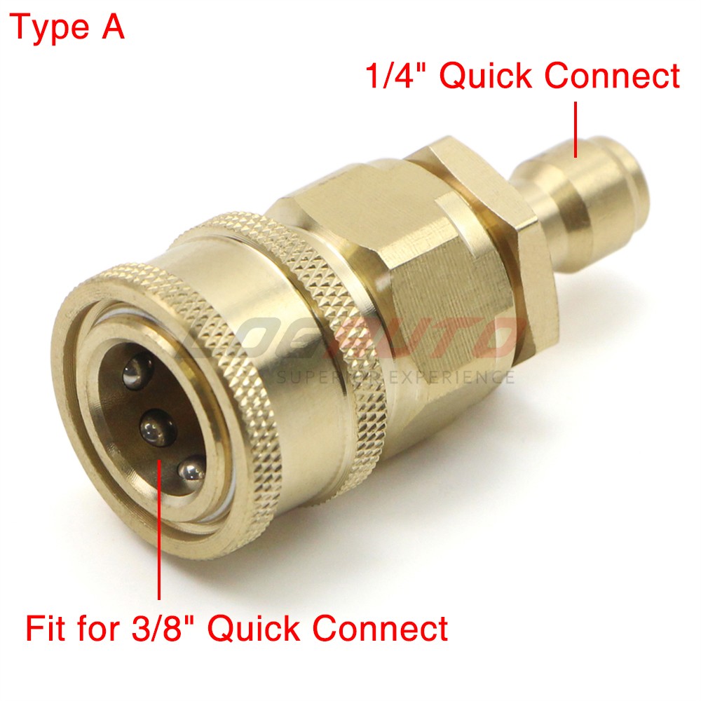 Pressure Washer Adapter 3/8" Male to 1/4" Female or 1/4" to 3/8" Quick Connect