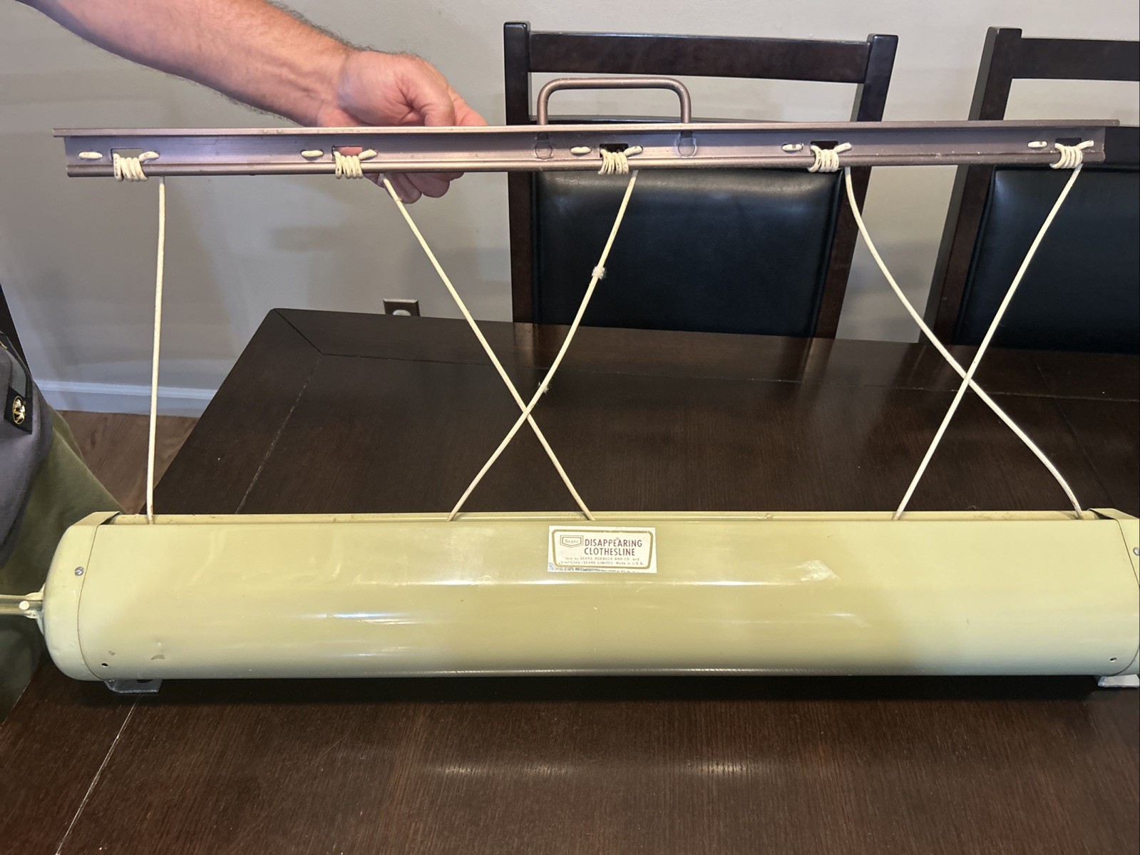 Vintage Antique Sears Disappearing Clothesline