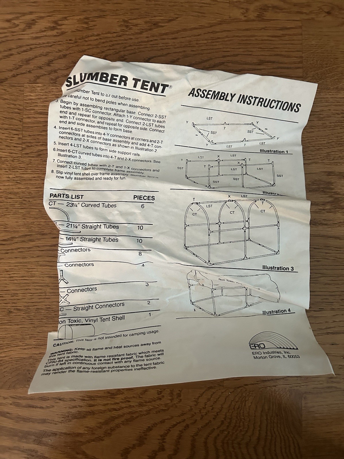 Teenage Mutant Ninja Turtles Slumber Tent TMNT 1988 Vintage Rare Complete W Box