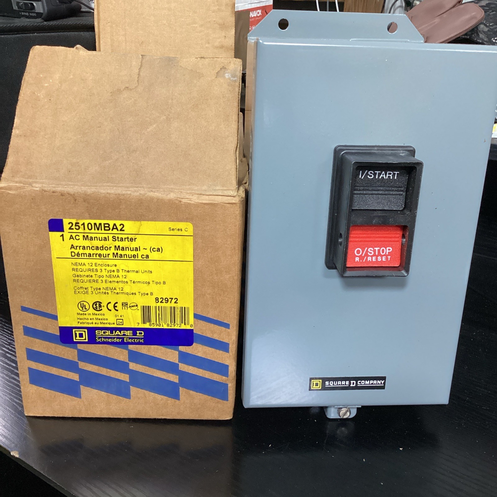 Square D 2510MBA2 AC Manual Starter Series C NEW