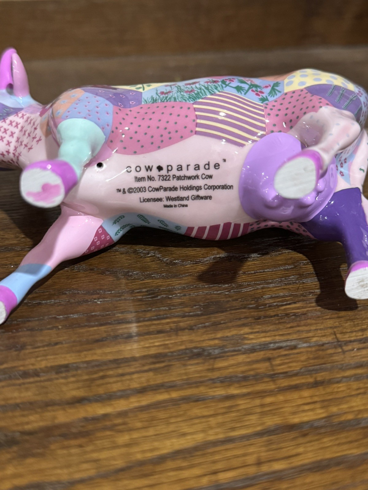 Cow Parade Ceramic 7322 Patchwork Cow 2003