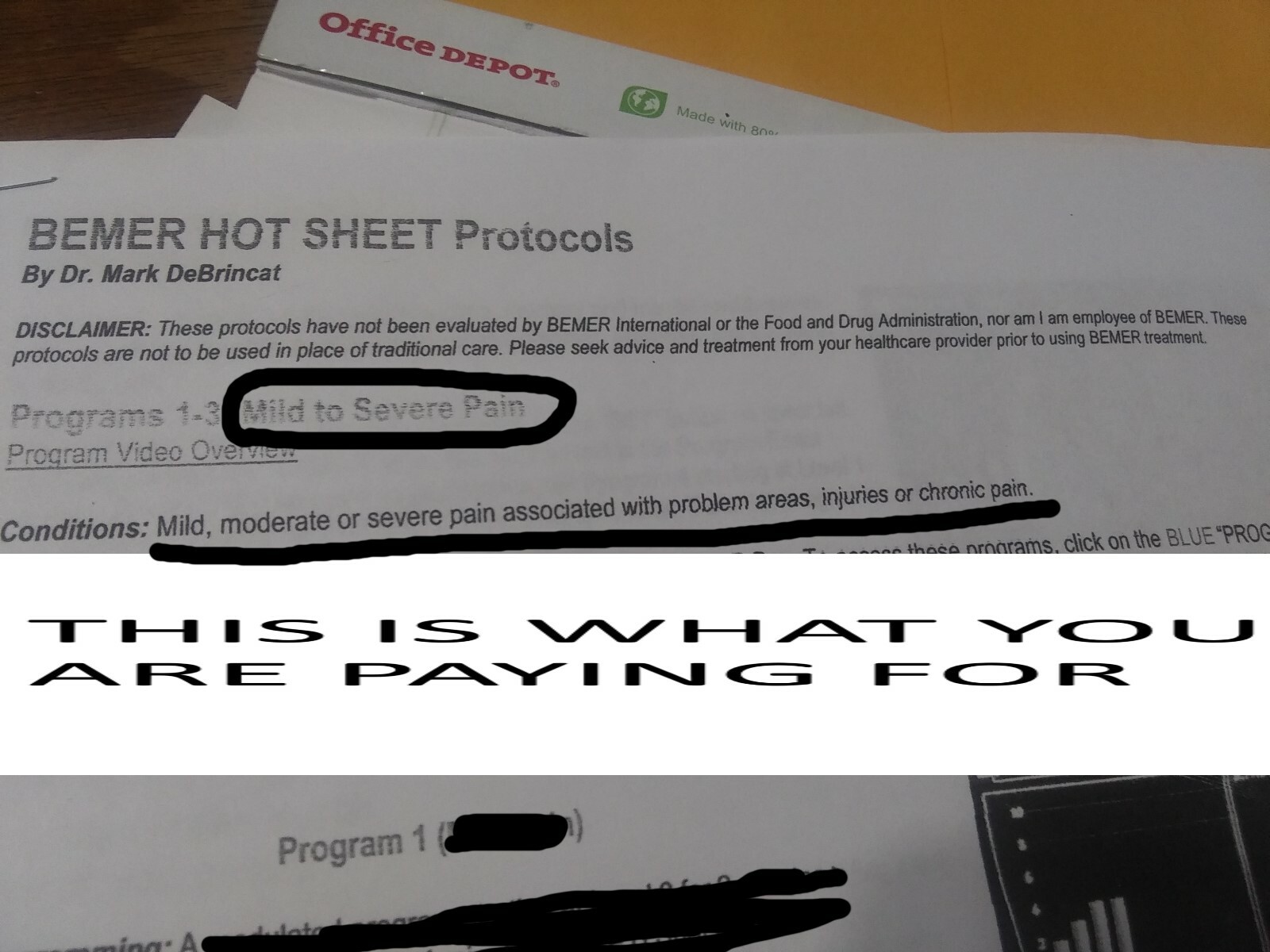 RARE BRAND NEW- PRO BEMER SET PROTOCOLS AND NOTES NOTEBOOK FROM SPECIAL SEMINARY