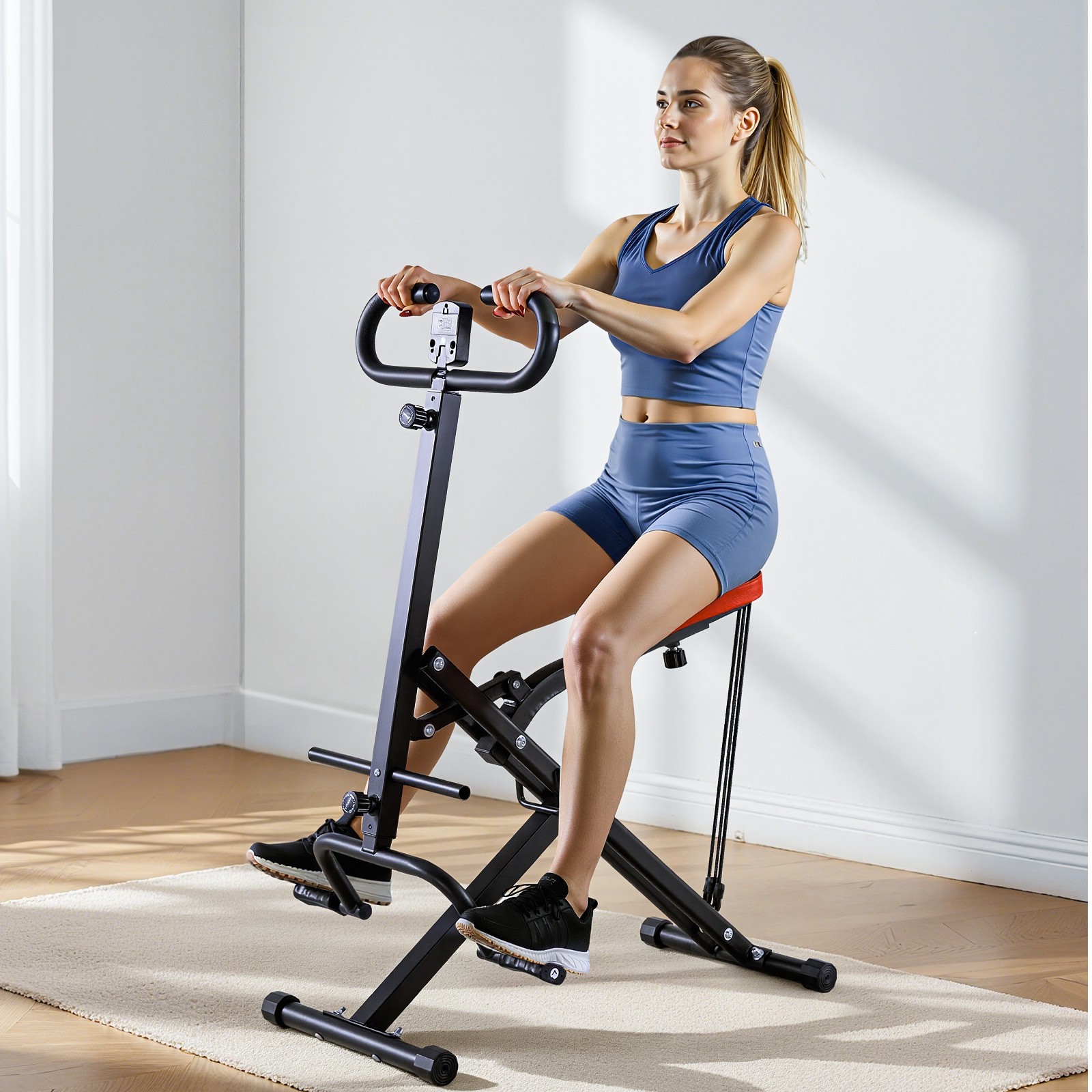 VEVOR Squat Machine with 3 Resistance Bands Glutes Workout Exercise Foldable
