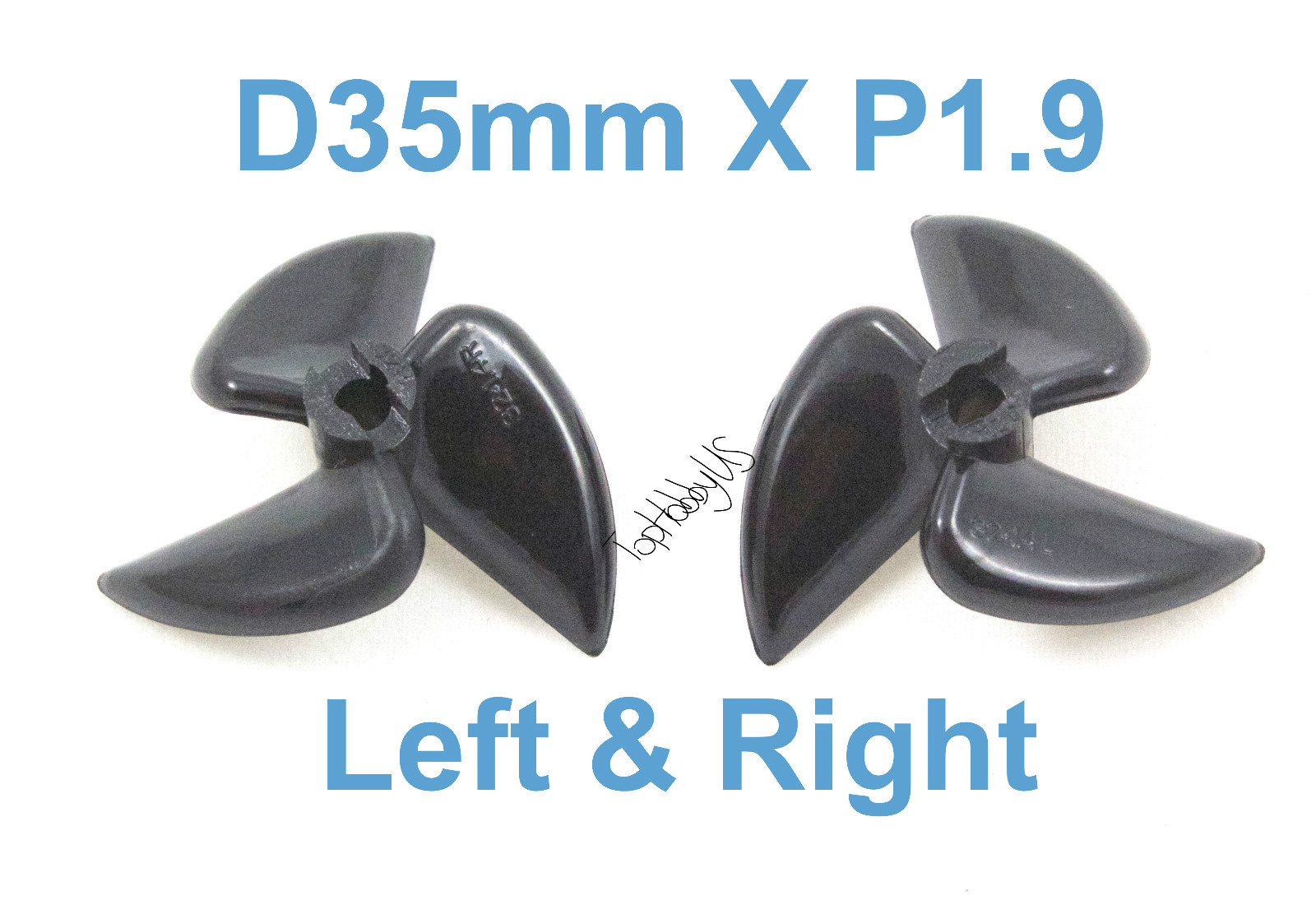 1Set D35mm 3-Blades Left&Right P1.9 RC Boat Propellers, 3mm Shaft (US SELL SHIP)