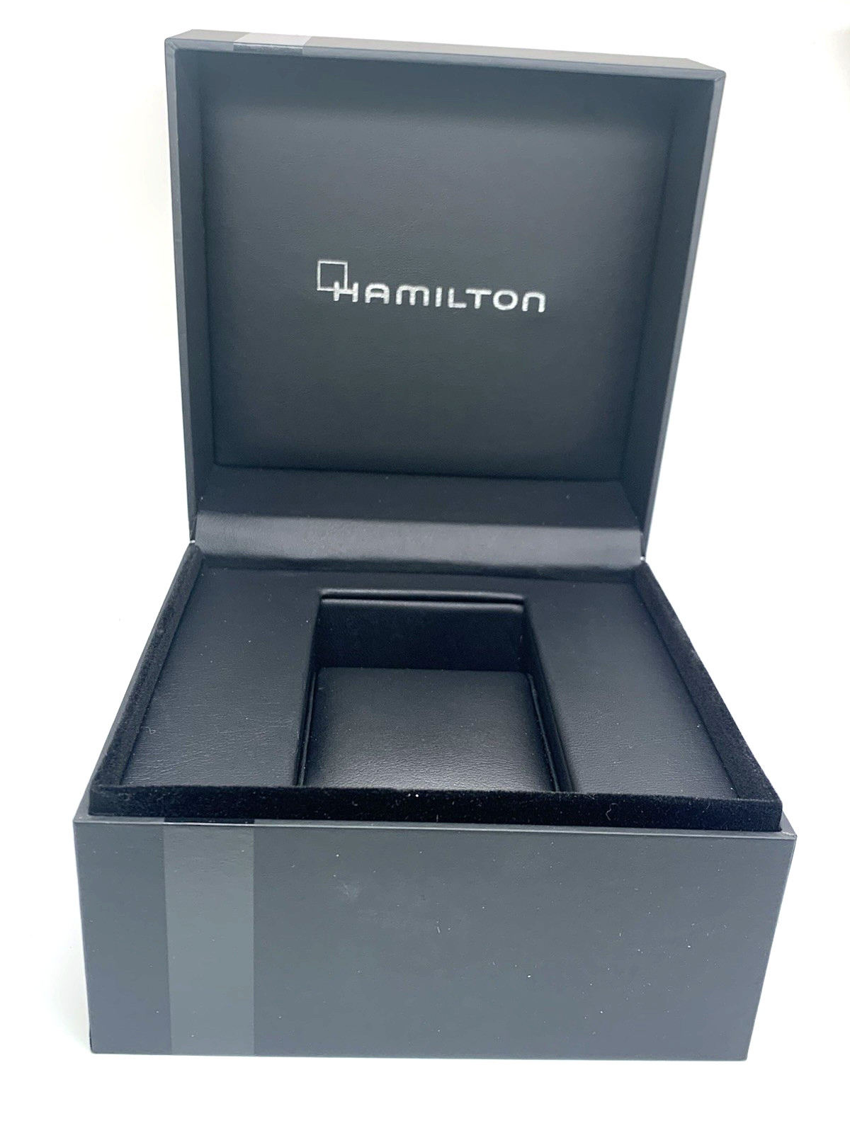 Hamilton Watch Box Presentation Black Cardboard Display Empty