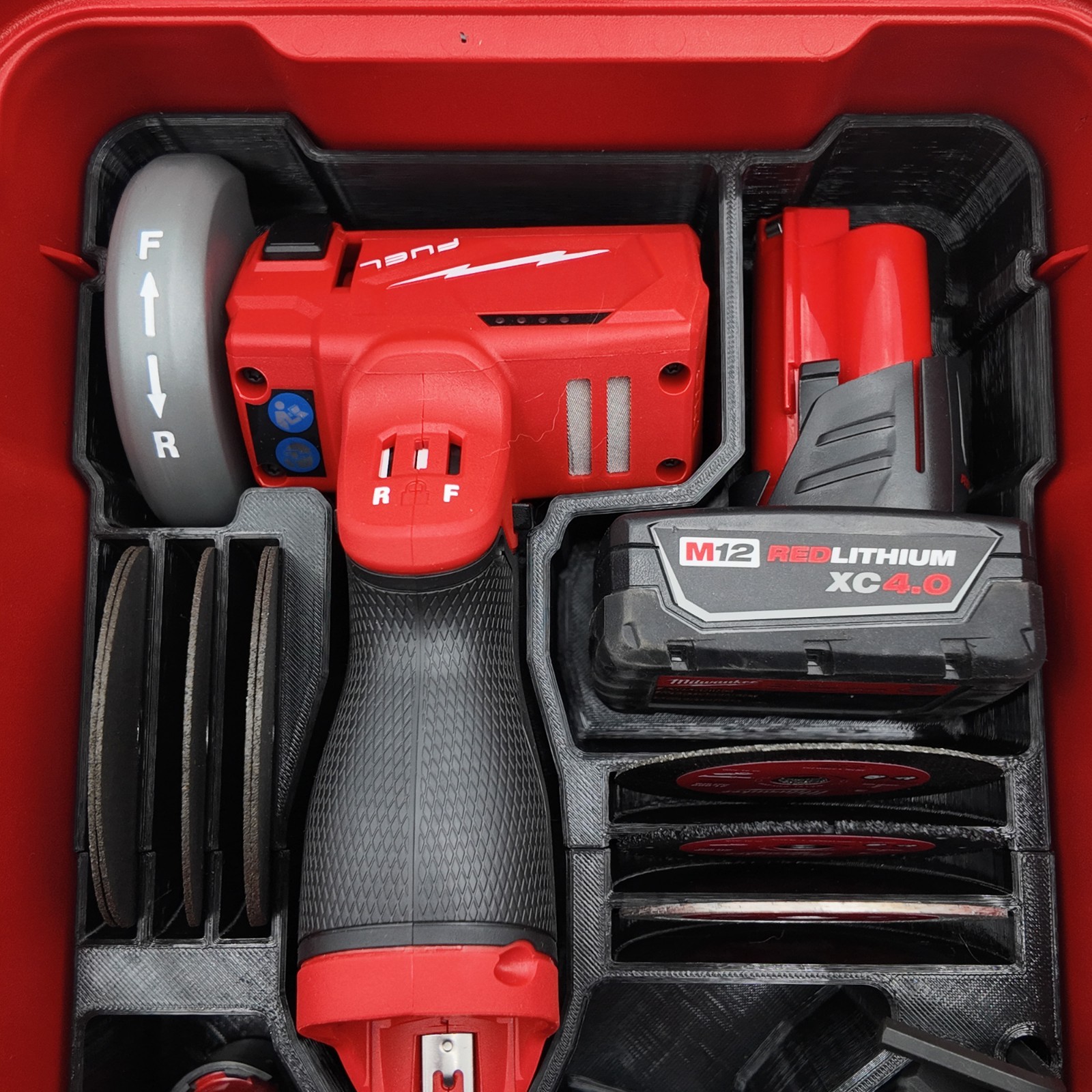 M12 Fuel 3" Compact Cut Off Tool Organizer for Milwaukee Compact Packout