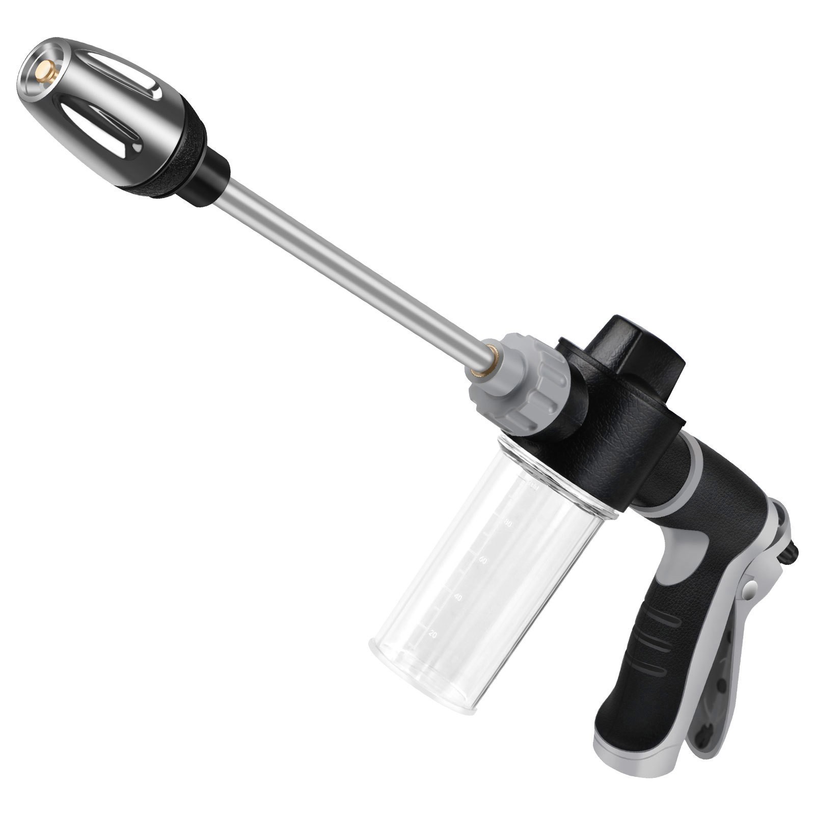 Car Wash Foam Gun High Pressure Water Garden Hose Nozzle Soap Foam Sprayer BK/OR