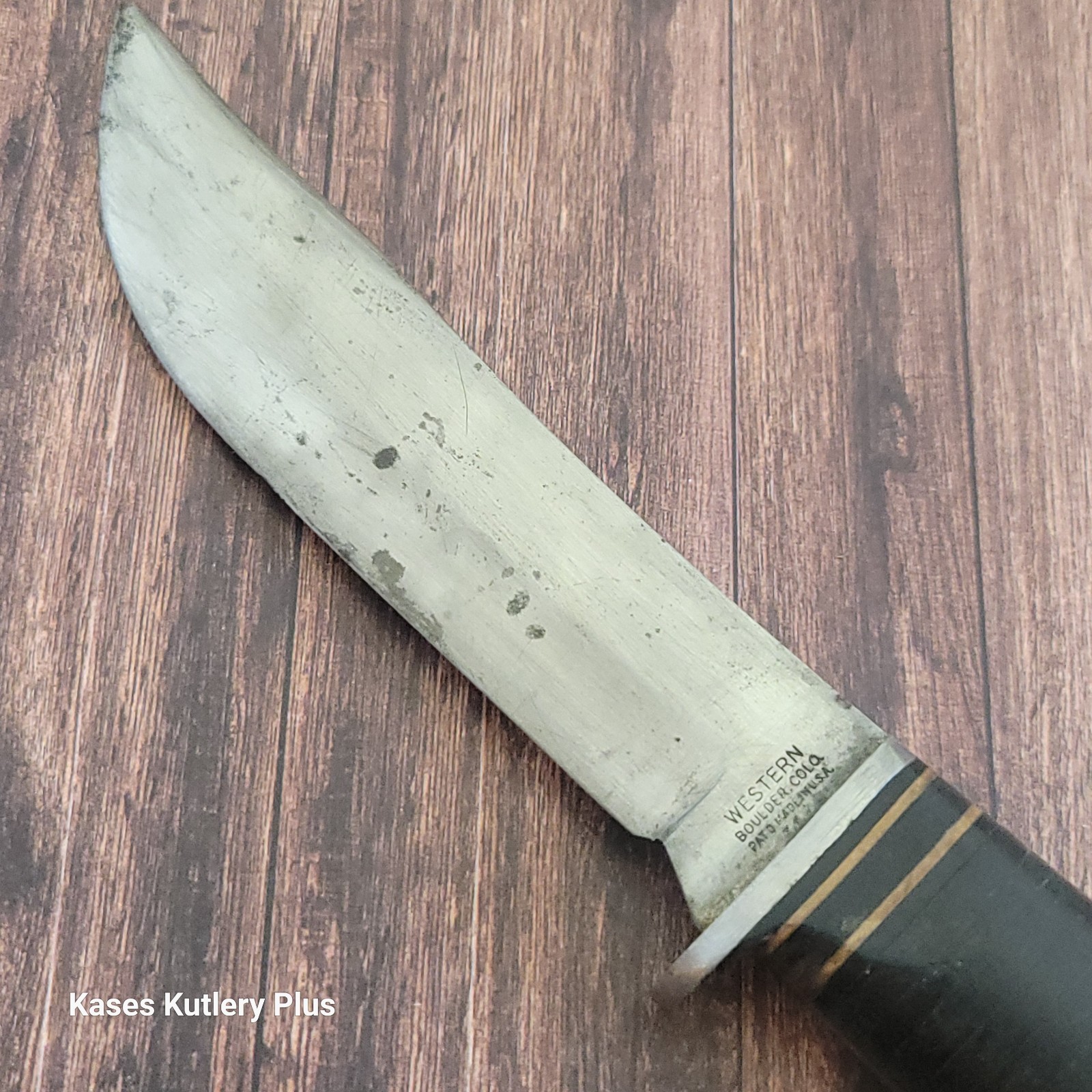 Western Hunters Fixed Blade Knife Made In Boulder Colo USA W/Sheath