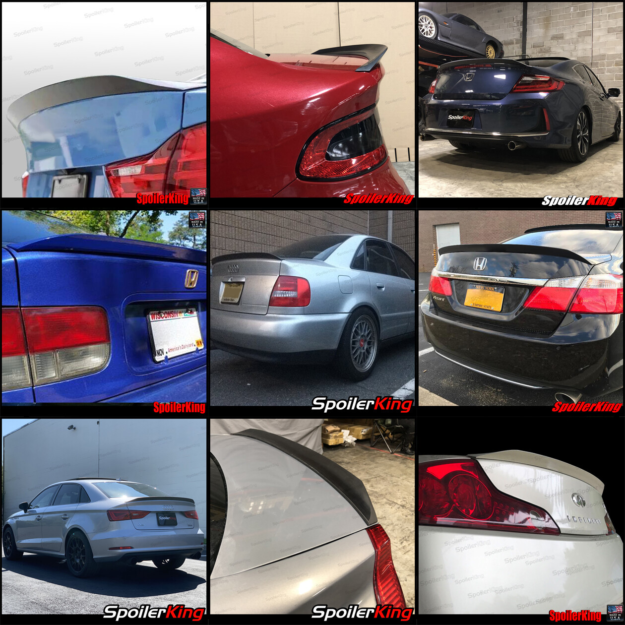 SpoilerKing #284P Universal 30"- 55" Custom Rear Polyurethane Trunk Spoiler Wing