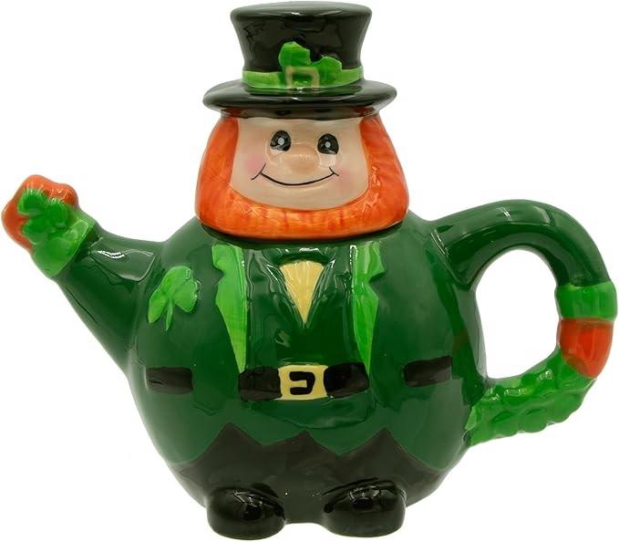 Radiant Treasures Ceramic Leprechaun 16oz Teapot