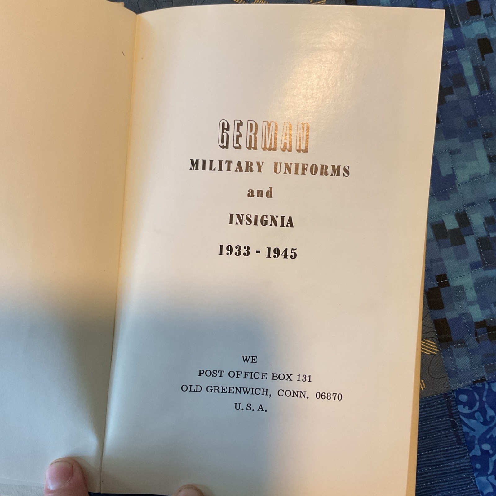 German Military Uniforms and Insignia 1933-1945-(1967 Hardcover )-VINTAGE