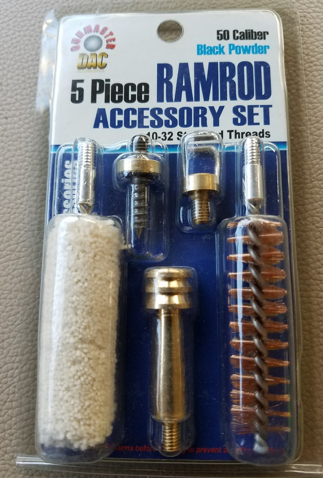 Black Powder 50 cal. 5 Piece Ramrod Accessory Set 10x32 Threads LC112701-23