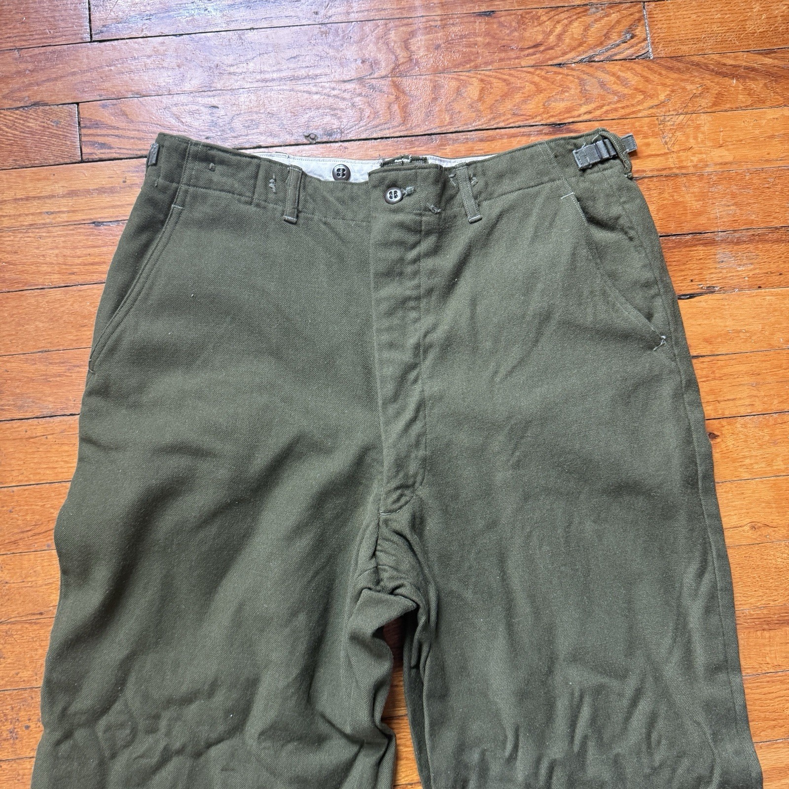 Vintage 1953 US Army M-1951 Wood Field Pants Trousers Reg MEDIUM Korean War Era