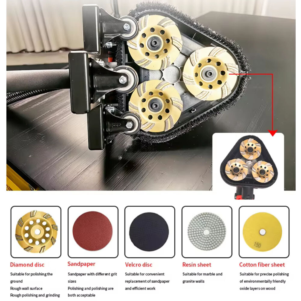 Concrete Grinder Industrial Floor Wall Polisher Edge Grinding Polishing Machine