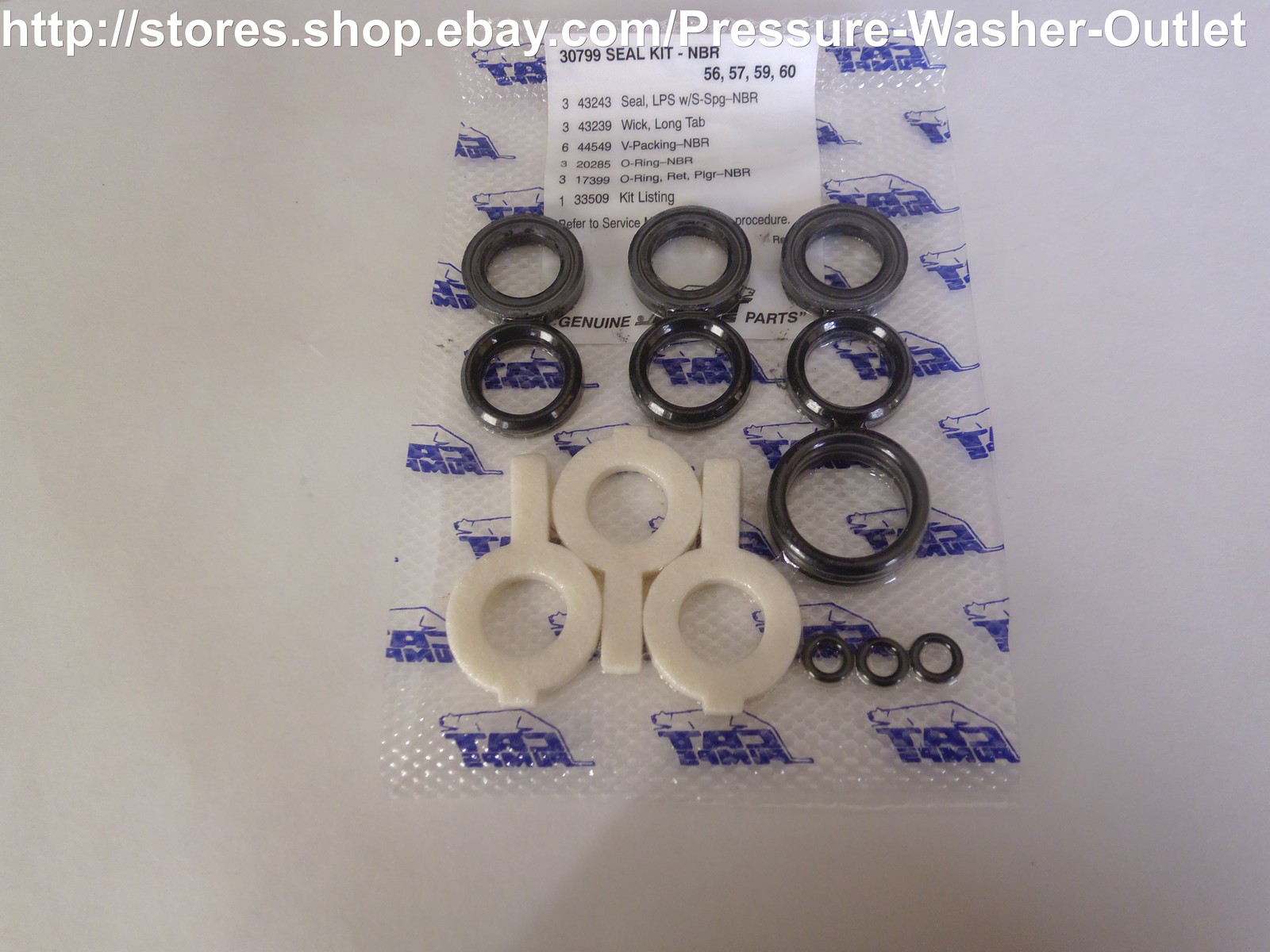 Seal Kit #30799 for Cat 56, 57, 59, 60 Cat Pumps