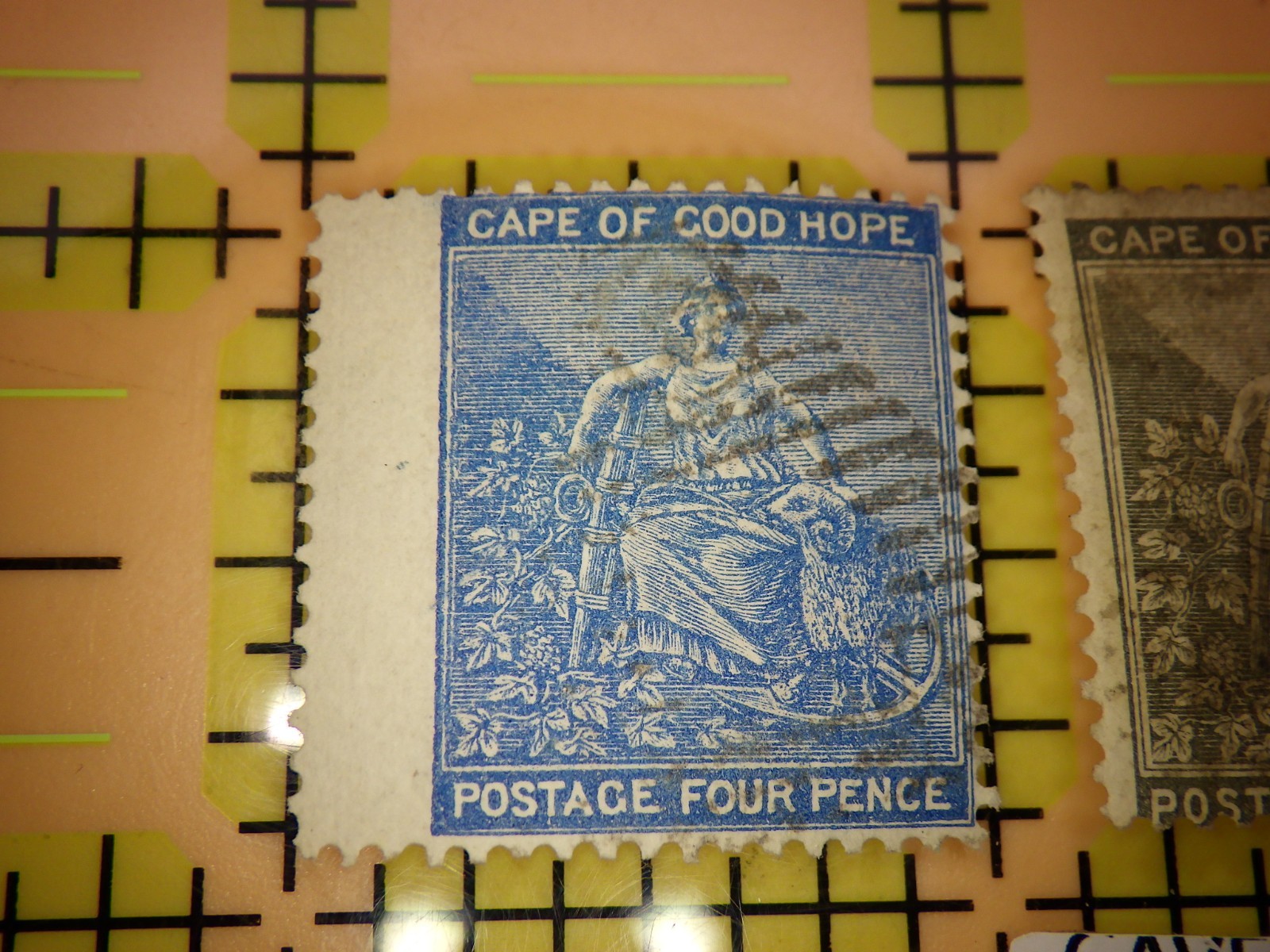 Cape of Good Hope "Hope Seated" Stamps - Trio: 1/2d, 1d, 4d - Used Classics