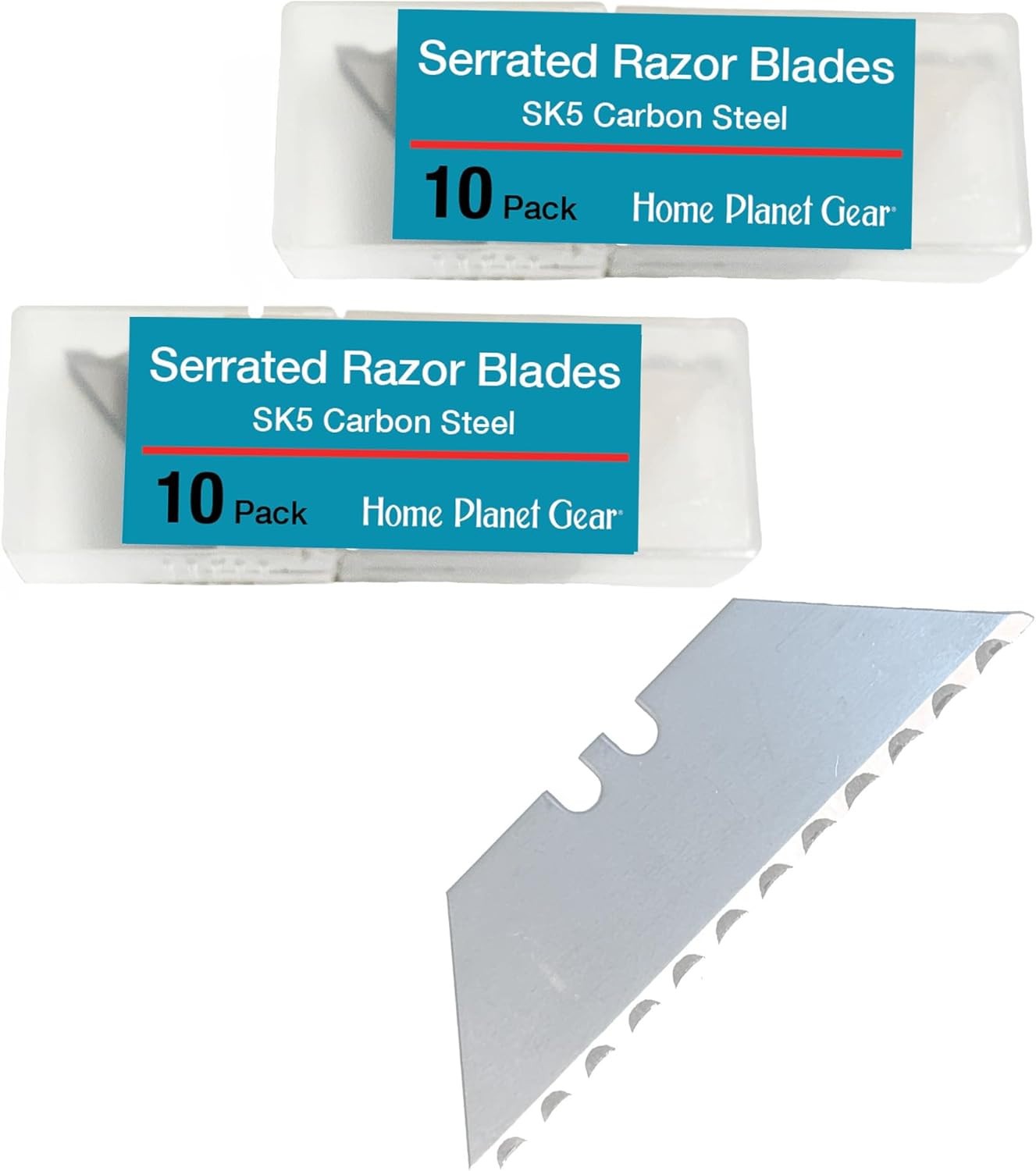 Serrated Blades (100 to 1K) for Utility Knife Box Cutter - SK5, Two Notch