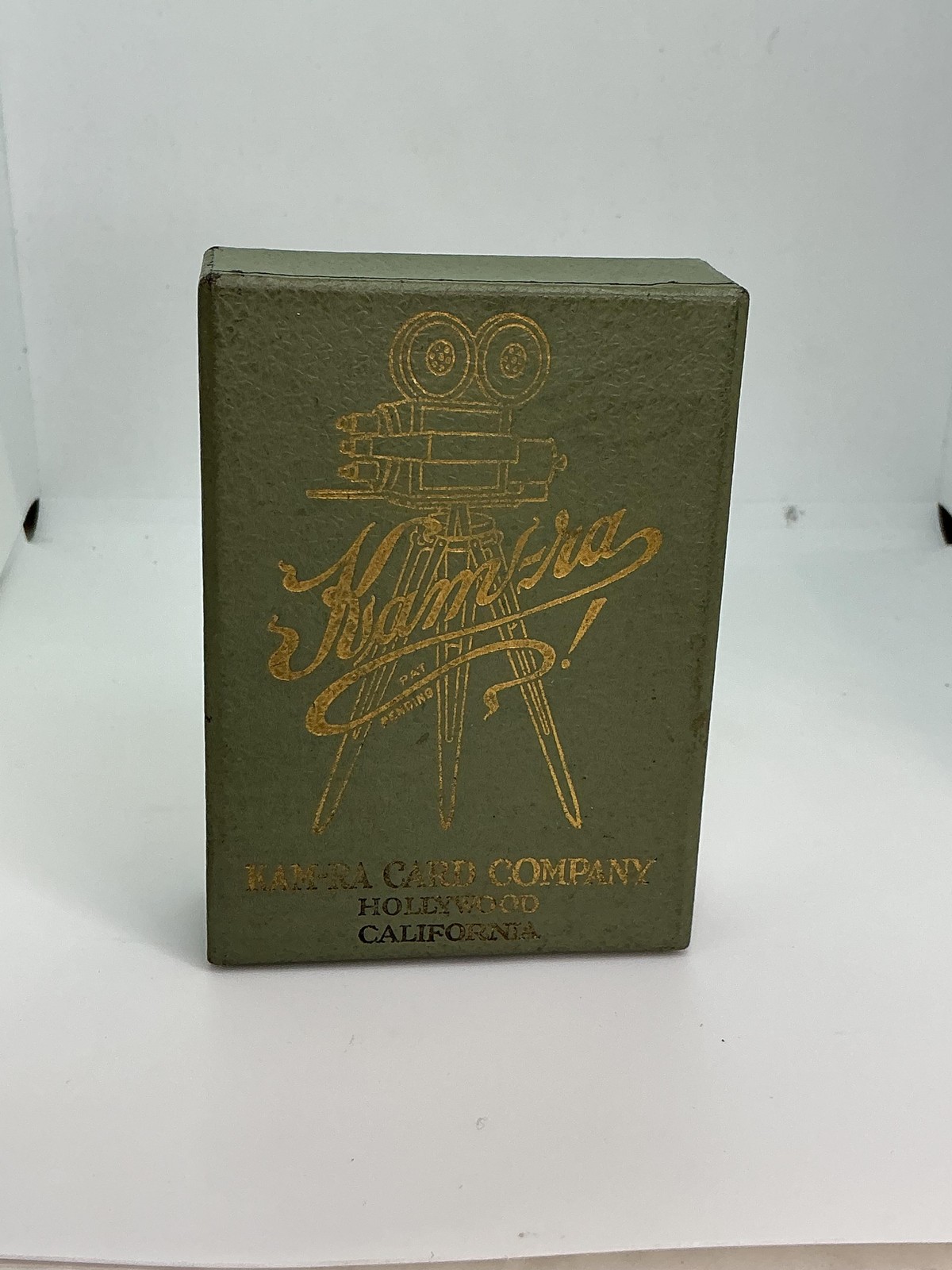 Vintage Kam-Ra Card Company Hollywood Producer Playing Cards Deck Green Box