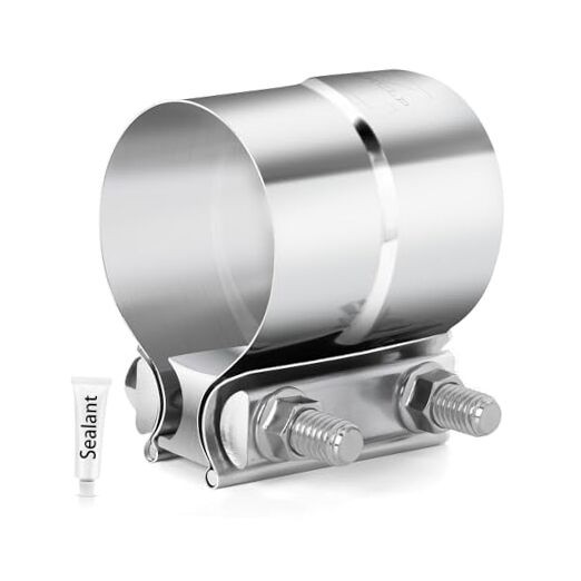 Pcs Exhaust Clamp Butt Joint 304 Stainless Steel Band Lap Joint Band 2.0 inch 1