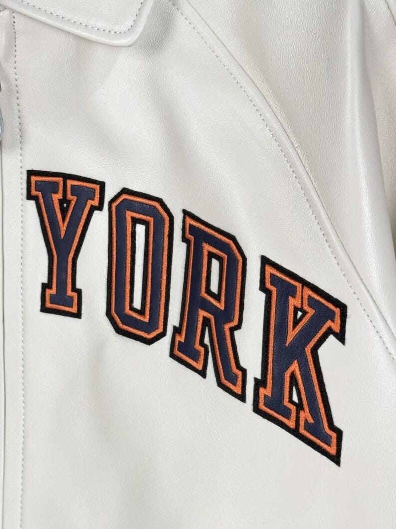Avirex x KITH Knicks Varsity Jacket NBA New York Cream Bomber Limited Edition