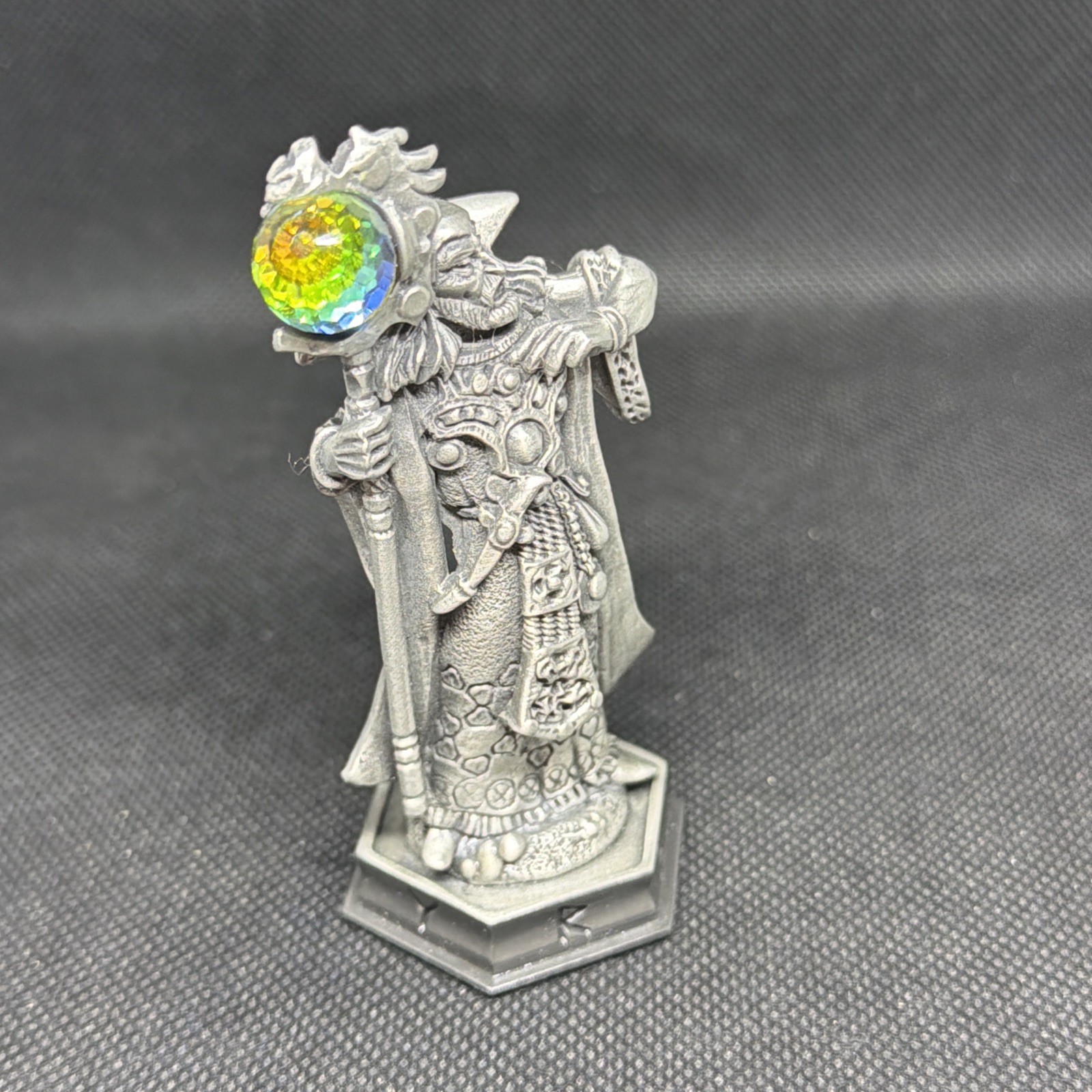Danbury Mint Fantasy Of The Crystal Chess Kardoz the Sorcerer Bishop Pewter