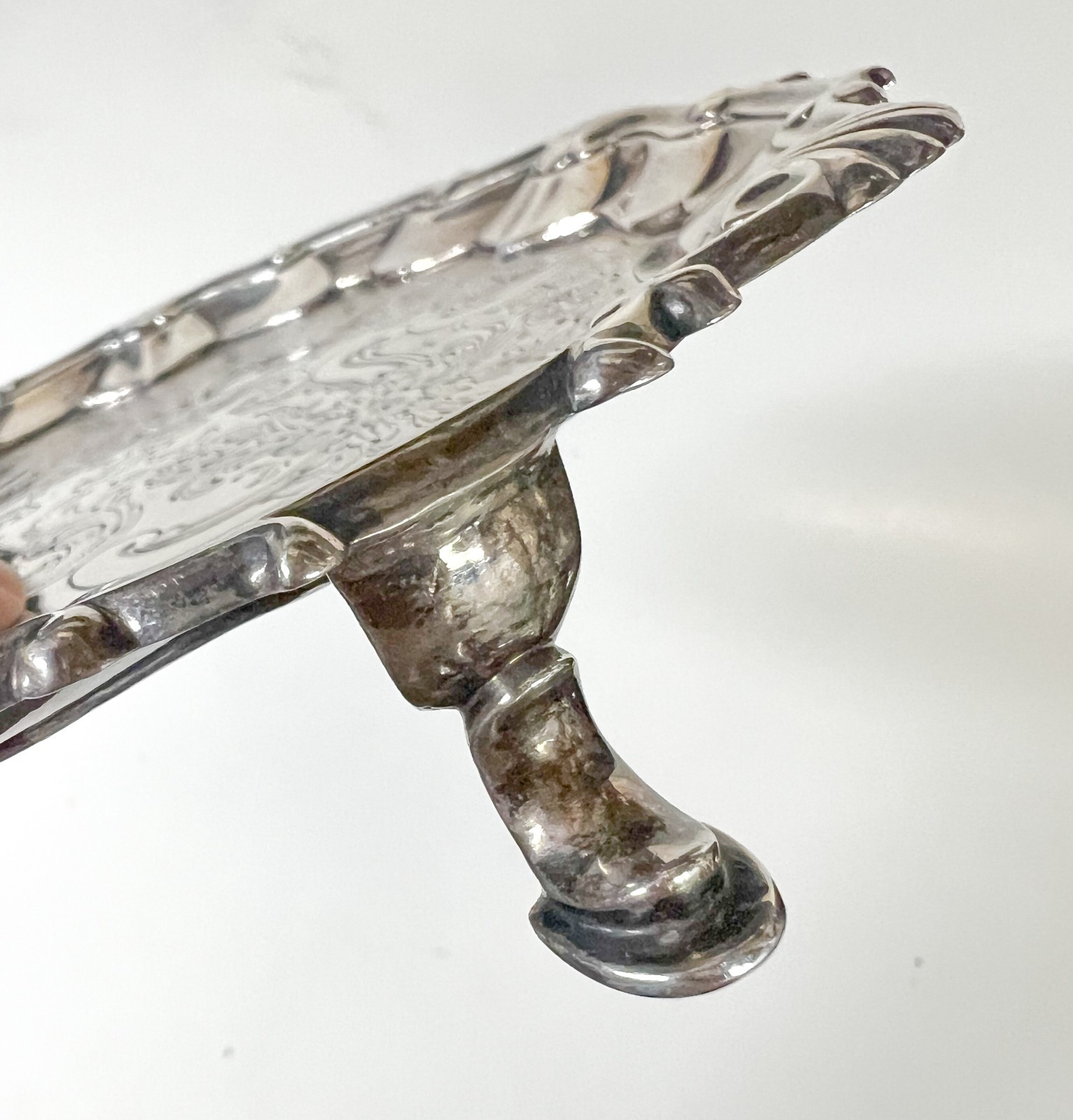 George II Sterling Silver footed Salver William Justis 1750
