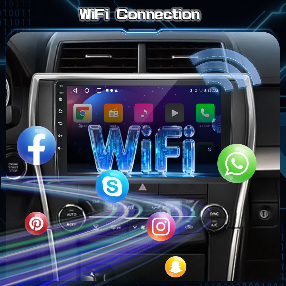 Apple Carplay For Toyota Camry 2015 2016 2017 Car Stereo Radio 10" Android 15