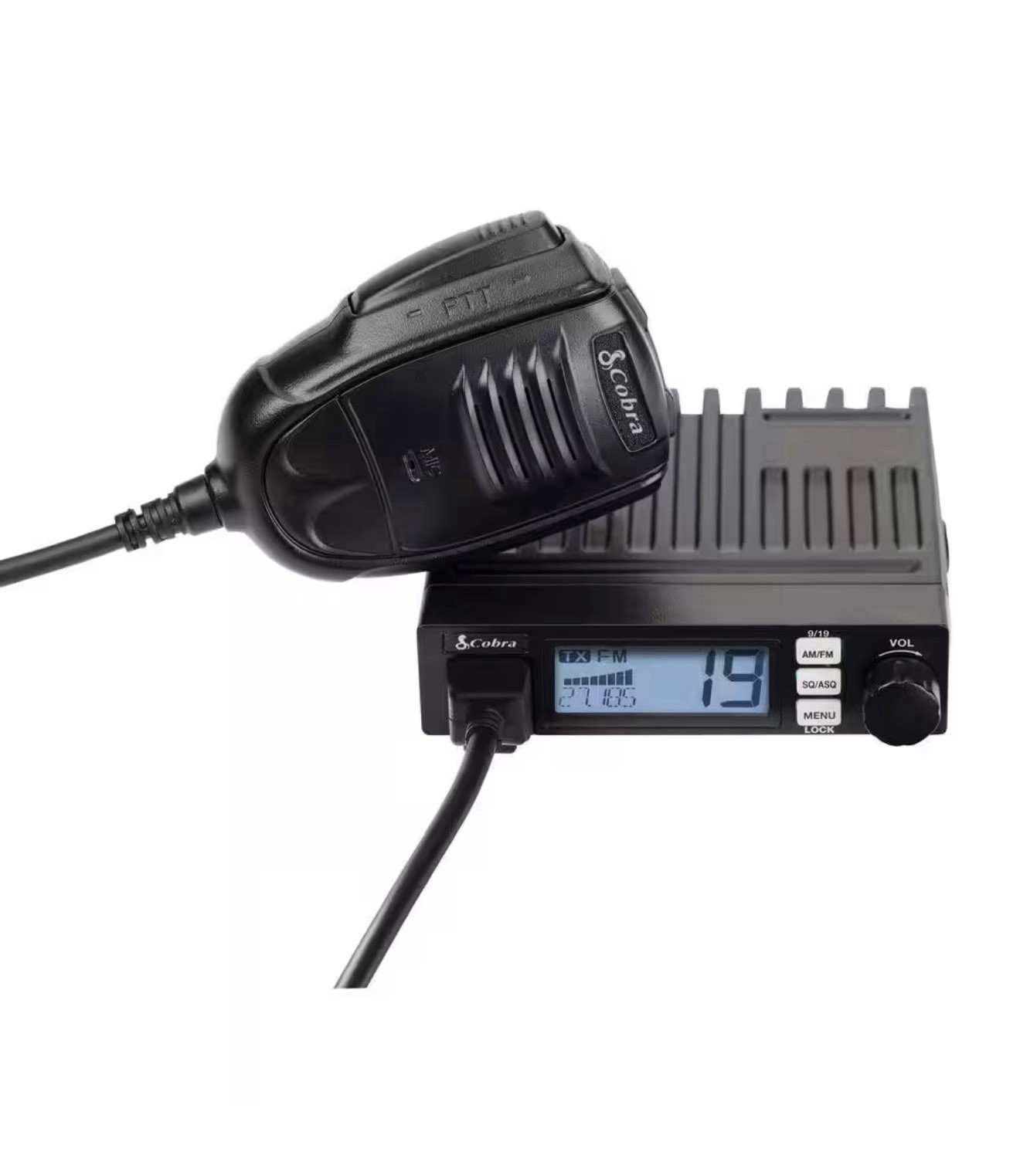 Cobra 19 MINI Mobile CB Radio 40 Channels Channel Monitor Menu Lock Black