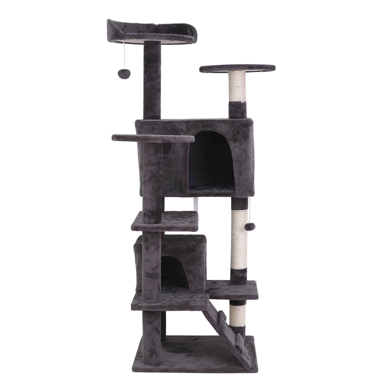 Durable 55" Cat Tree Activity Tower Pet with Scratching Posts Ladders Indoor