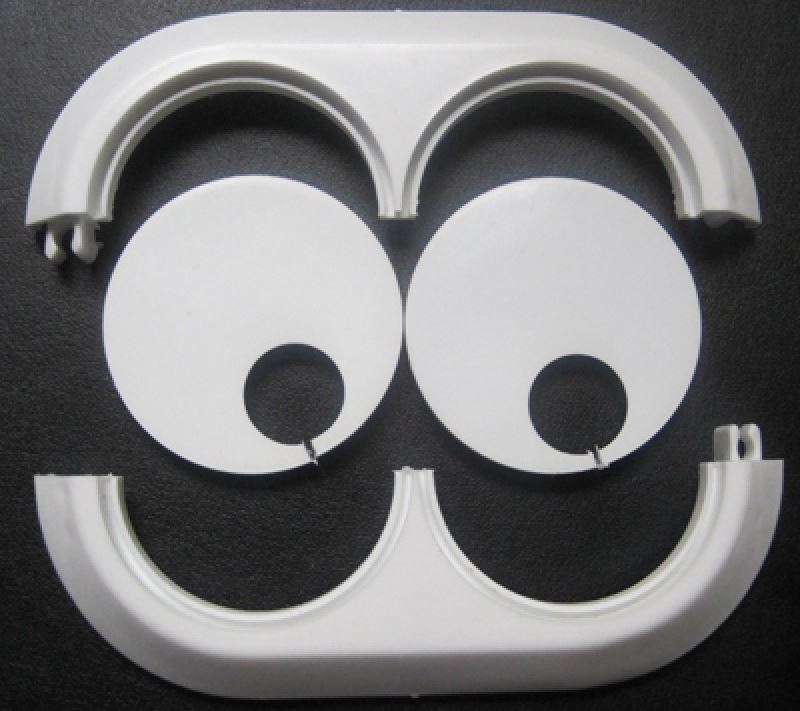 15mm-28mm Double PVC White Radiator Plastic Water Pipe Cover Collar Rose