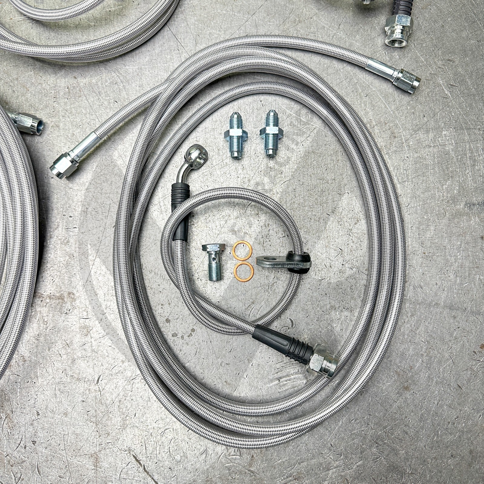 Front & Rear Brake Line Replacement Kit For 88-91 Honda CRX w/rear disc