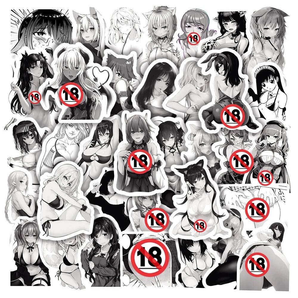 100pcs Sexy Girls Stickers Naked Bomb Waifu Women Bikini Laptop Vinyl Decals lot