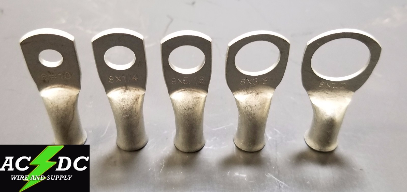 AC/DC WIRE TINNED Copper Lug Ring Terminals Battery Wire Welding Cable AWG