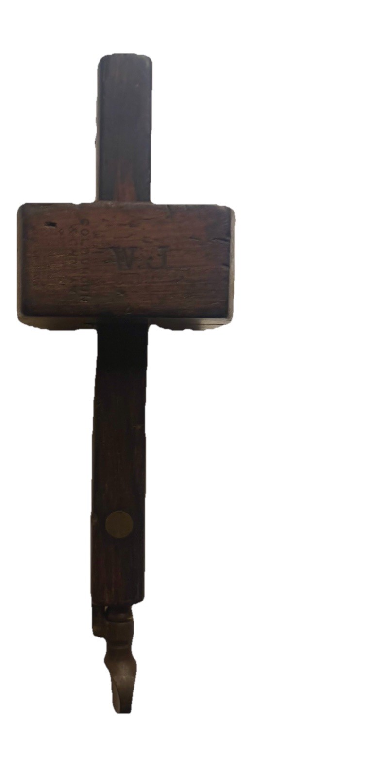 Antique Mortise Gauge W&J Colquhoun & Chapman Glasgow Brass Woodworking Tool