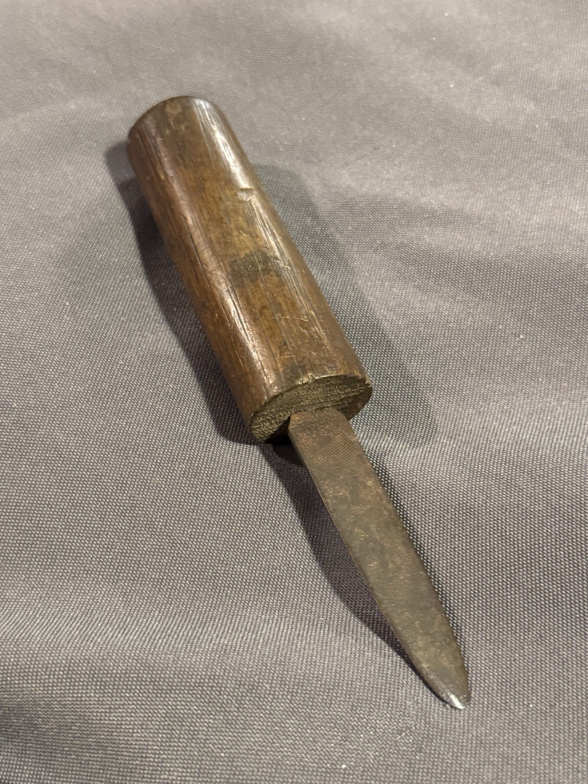 Antique Folk Art Rat Tail File Forged Knife Shank yankee ingenuity