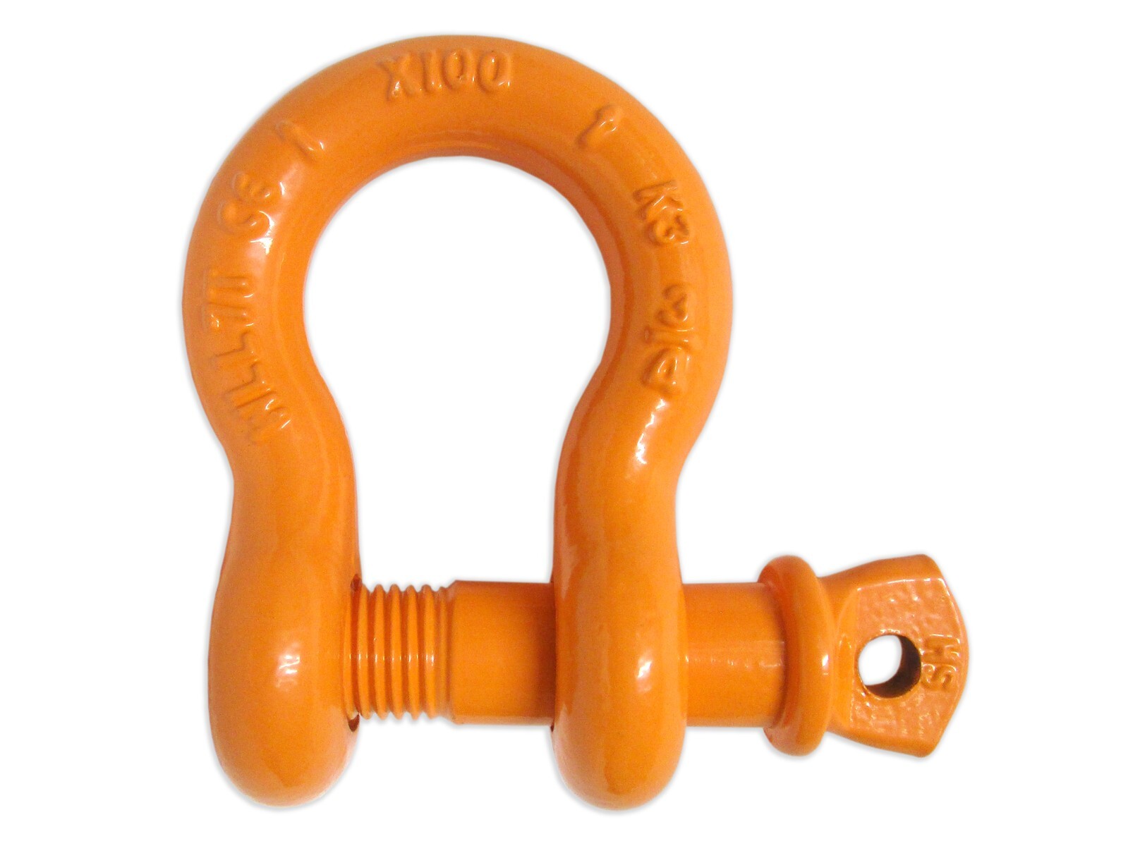 3/4" Clevis Shackle D Ring Off Road Orange with Screw Pin Alloy Steel 7 Ton