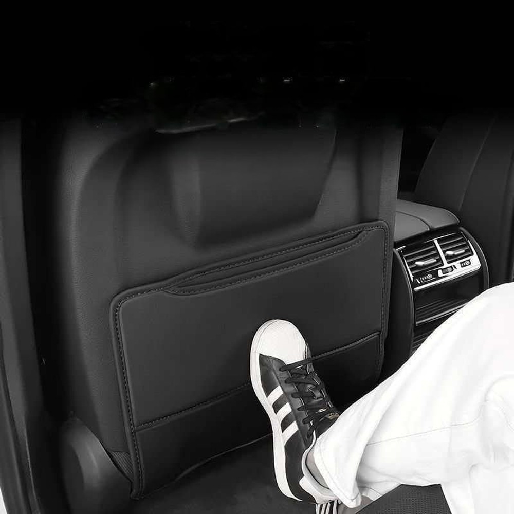 PU Leather Car Seat Back Anti-Kick Mat Pad Universal Protector Cover Accessories