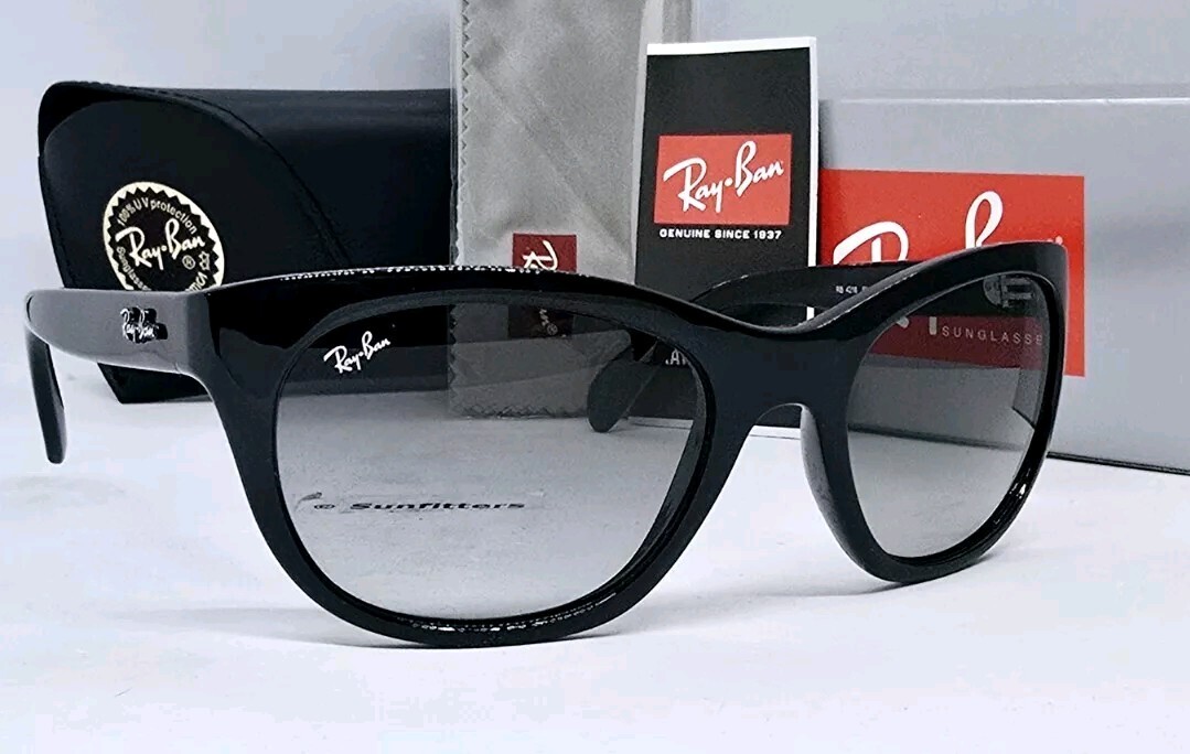 RAY BAN black/grey gradient RB4216 601/11 56 sunglasses NEW IN BOX! Authentic!