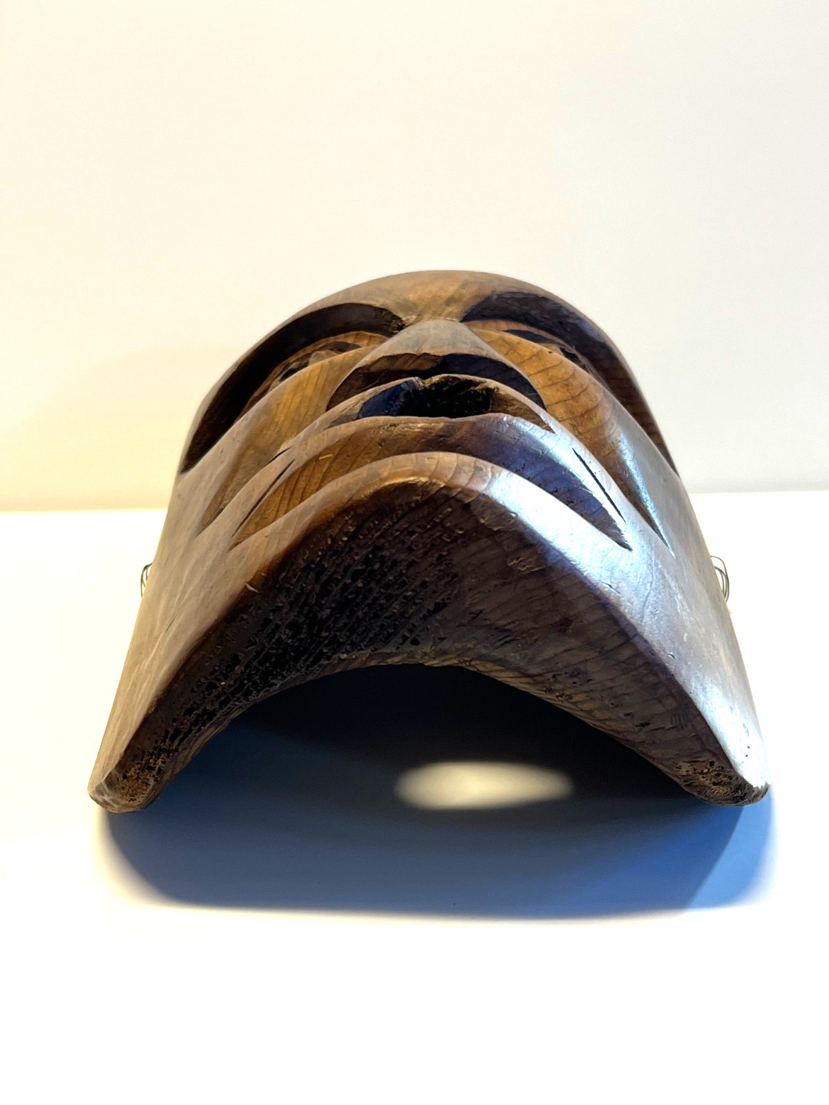 Antique Native American Hand Carved Wooden Mask; Northern Pacific Indigenous Art