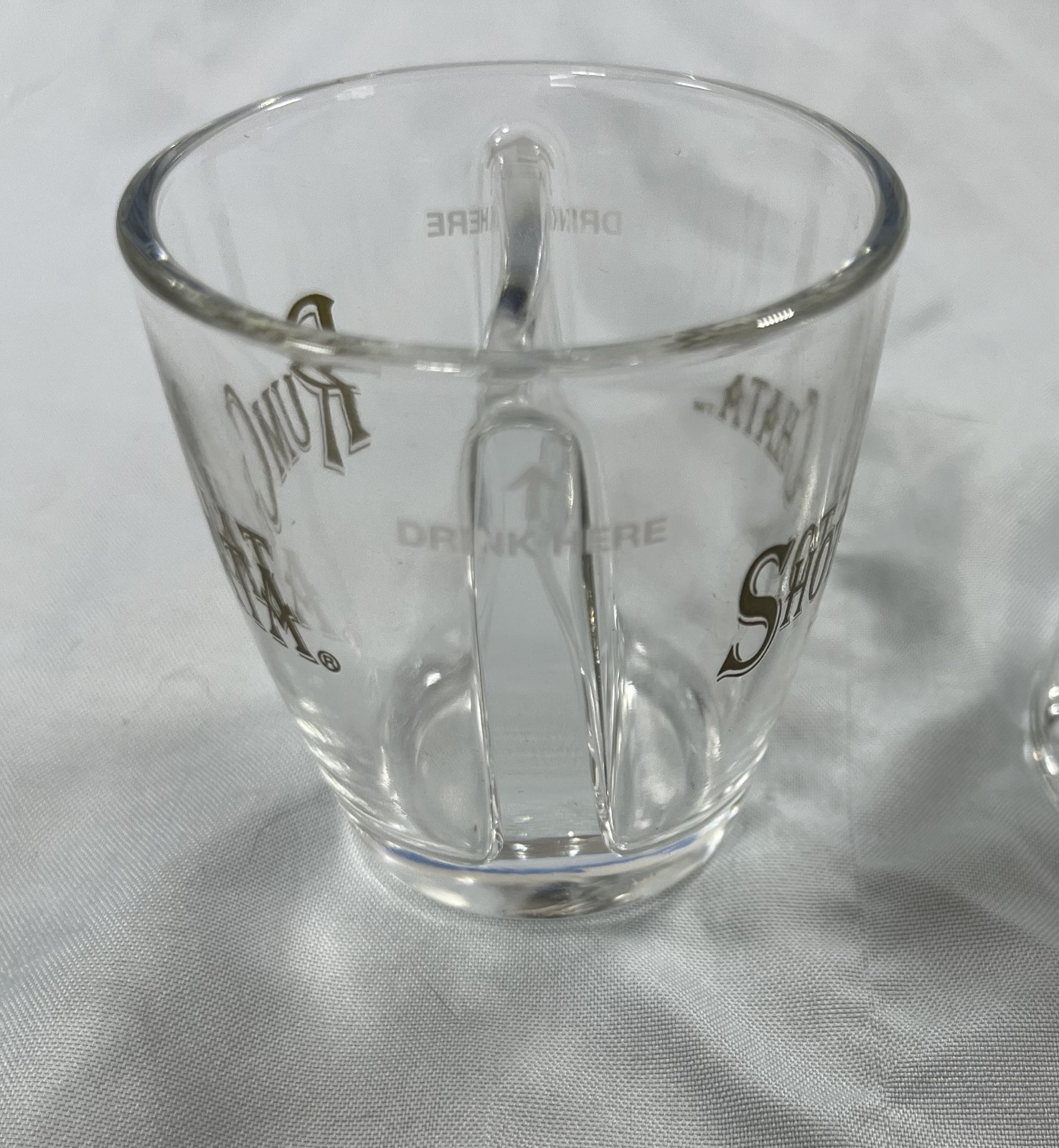 RumChata Shot-A-Chata Divided Shot Glasses - Split Glass - Rum Chata - Lot of 2