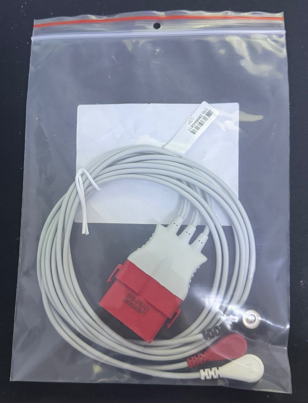 Zoll Cable, New OEM, ASSY, Adapter, 3 Lead ECG, AAMI, R Series, # 8009-0762-01