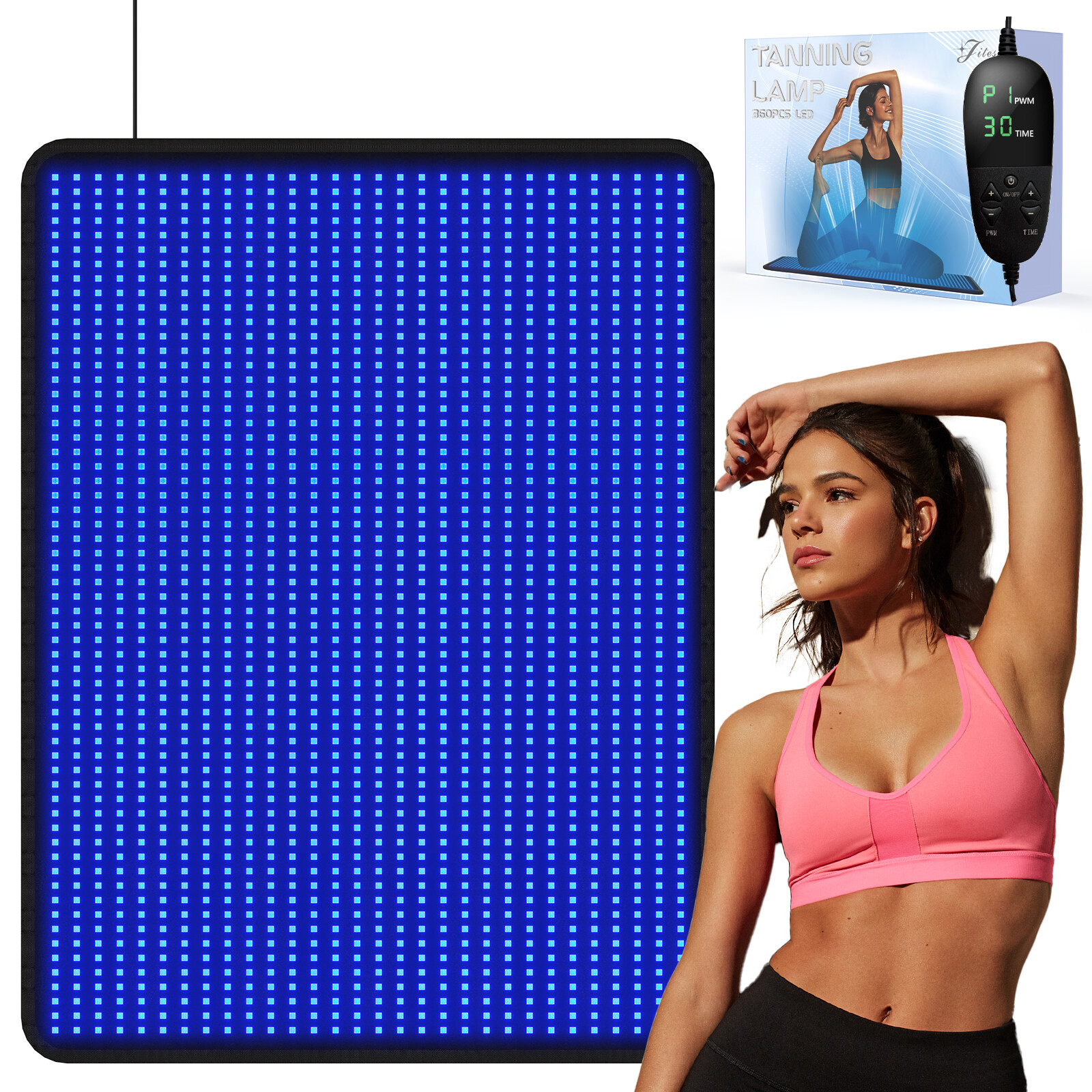Solarium Tanning Mat Sunbed Self-Tanning Pad UV Free Body Sun-Kissed Glow Home