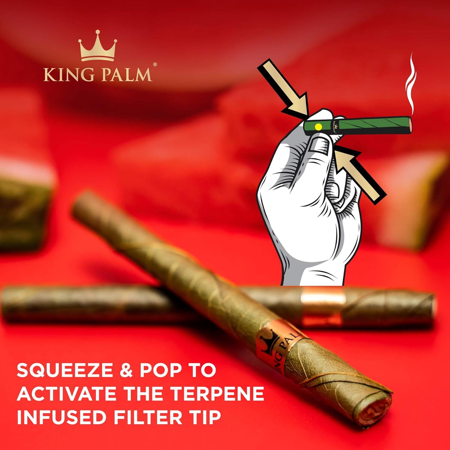 King Palm | Rollie Size | Mixed Flavored Prerolled Palm Leafs | 8 Rolls