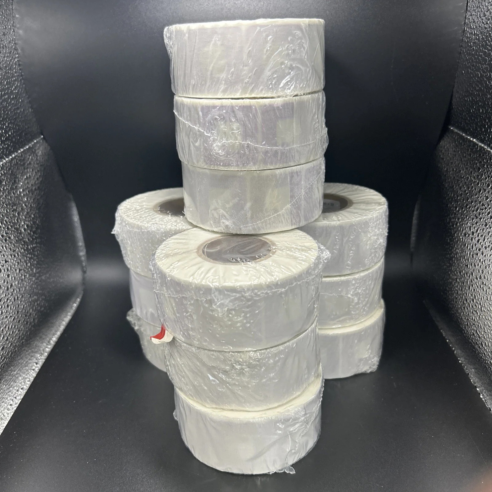 500 PAPER SECURITY STICKER 1.25”x1.25” RF 8.2MHZ BARCODE CHECKPOINT COMPATIBLE