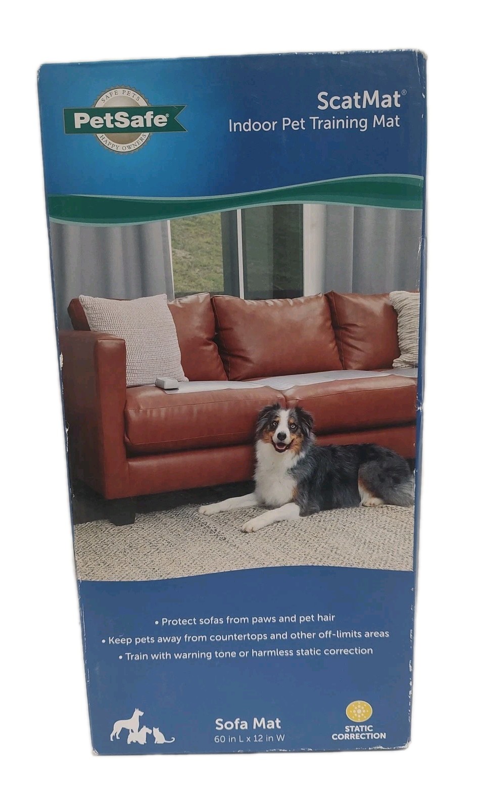 PetSafe ScatMat Electronic Dog & Cat Indoor Pet Training Mat 60"x12" 60 x 12 NEW