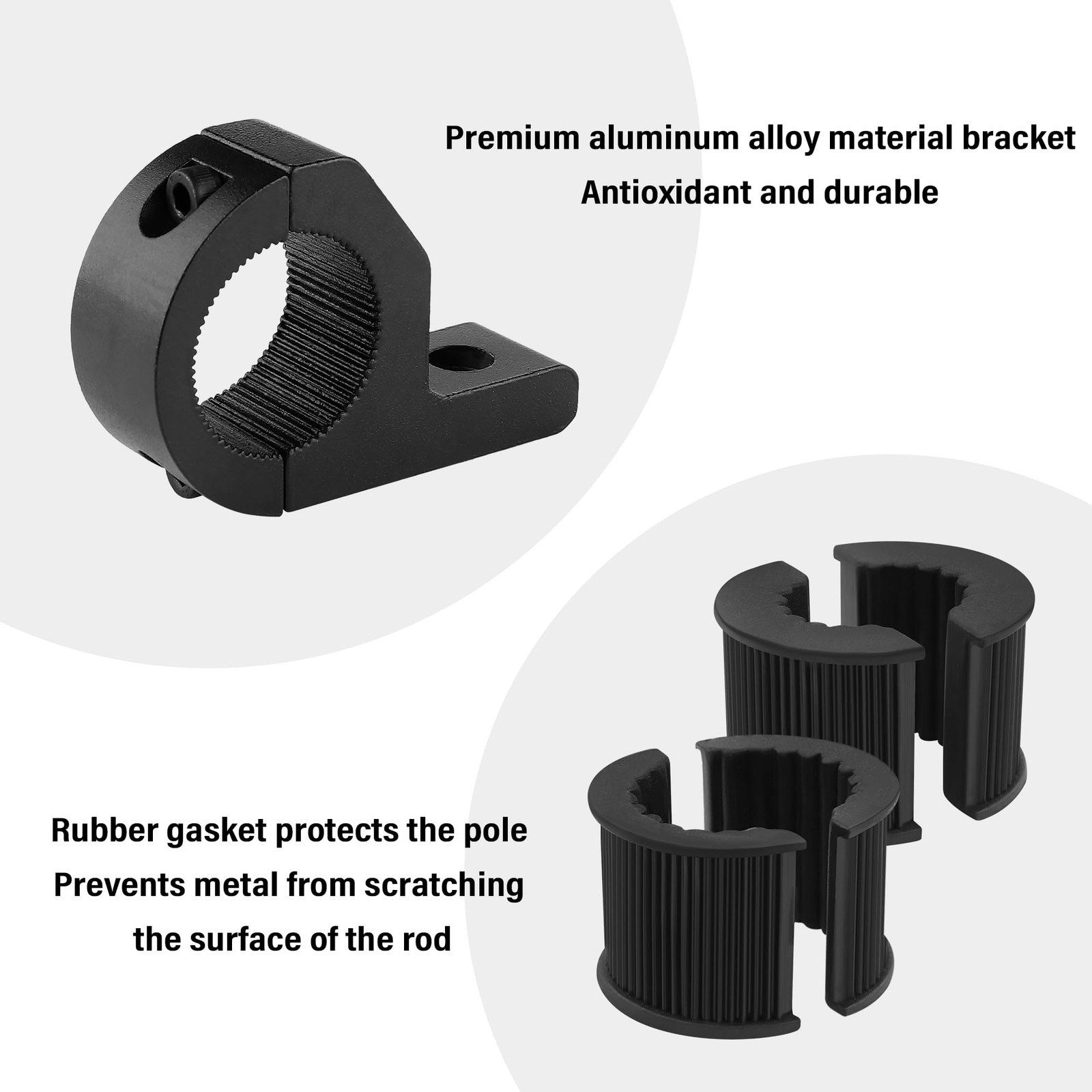 2PCS Motorcycle Light Bar Mounts - Universal 0.75" 1" 1.25" Tube Clamp LED Li...