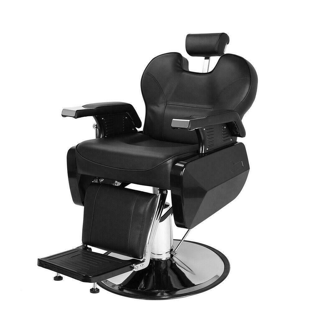 Hydraulic Recline Barber Chair, Heavy Duty Salon Hair Stylist Tattoo Chair-Black